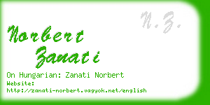 norbert zanati business card